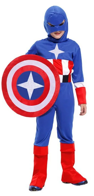 Супергерой Мстители Капитан Америка Мышцы костюм высокое качество Хэллоуин малыш Chidlren костюм Косплэй одежда для вечеринки - Цвет: 2
