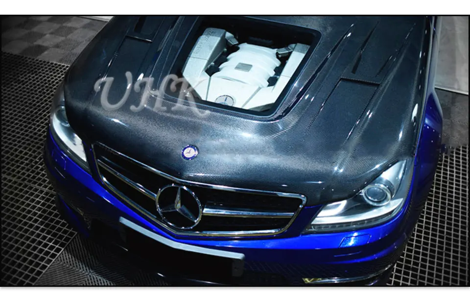 UHK аксессуары для Mercedes Benz C-Class W205 C63 IMP углеродного волокна крышки двигателя капот Поддержка диффузор