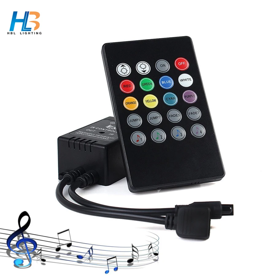 20 Keys ir Music Voice Sensor Controller Sound IR Remote Control RGB
