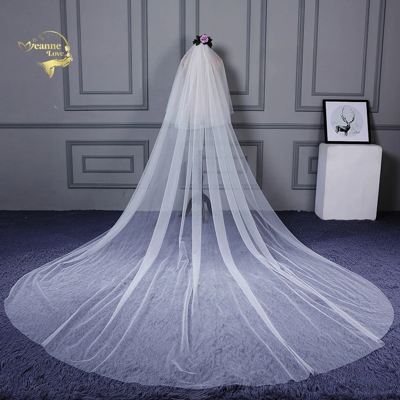 wedding veil long train