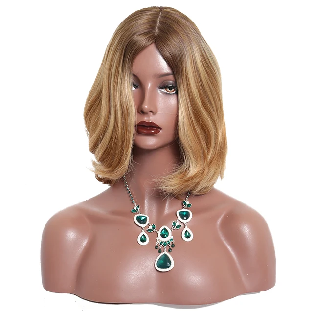 Kosher Jewish Wig European Hair Straight Highlight Colored Blonde Human