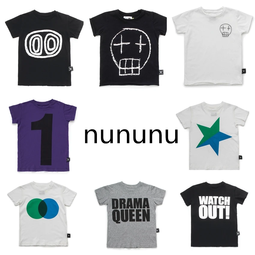 

Brand Baby Girl Clothes Kids T-shirt Summer Cotton Boys Girls Tees Top Kids Clothes Skull Number Letter T-shirt Watch Out 1Y-9Y