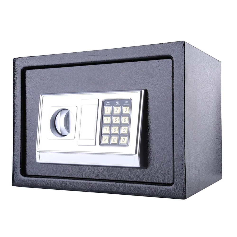 

Solid Steel Security Lock Digital Safe Storage Box To Guard Money Cash Coins Jewelry Key Cash 25EA