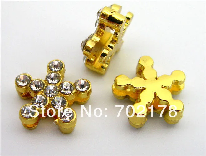 50pcs Fit Pet Dog Cat Tag Collar Wristband star flower Slide Charms 8mm
