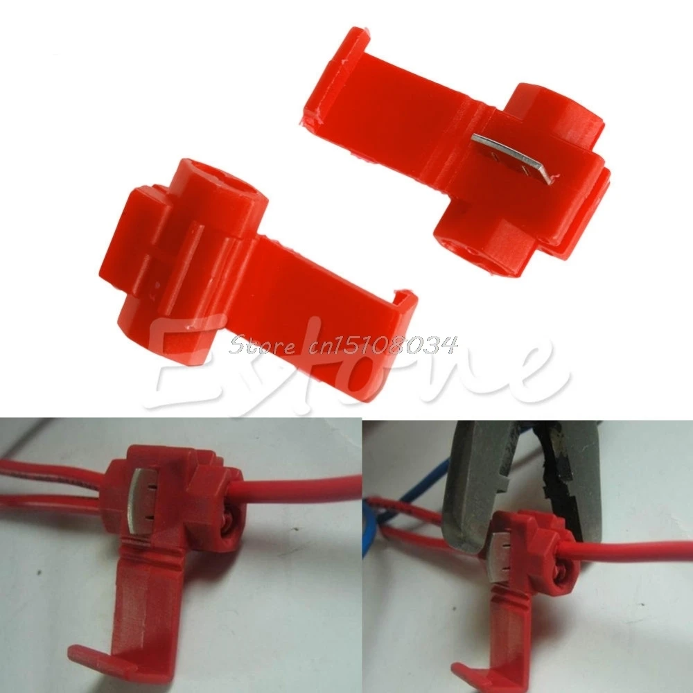 

10x Red Electrical Cable Connectors Fast Quick Splice Lock Wire Terminals Crimp S08 Wholesale&DropShip