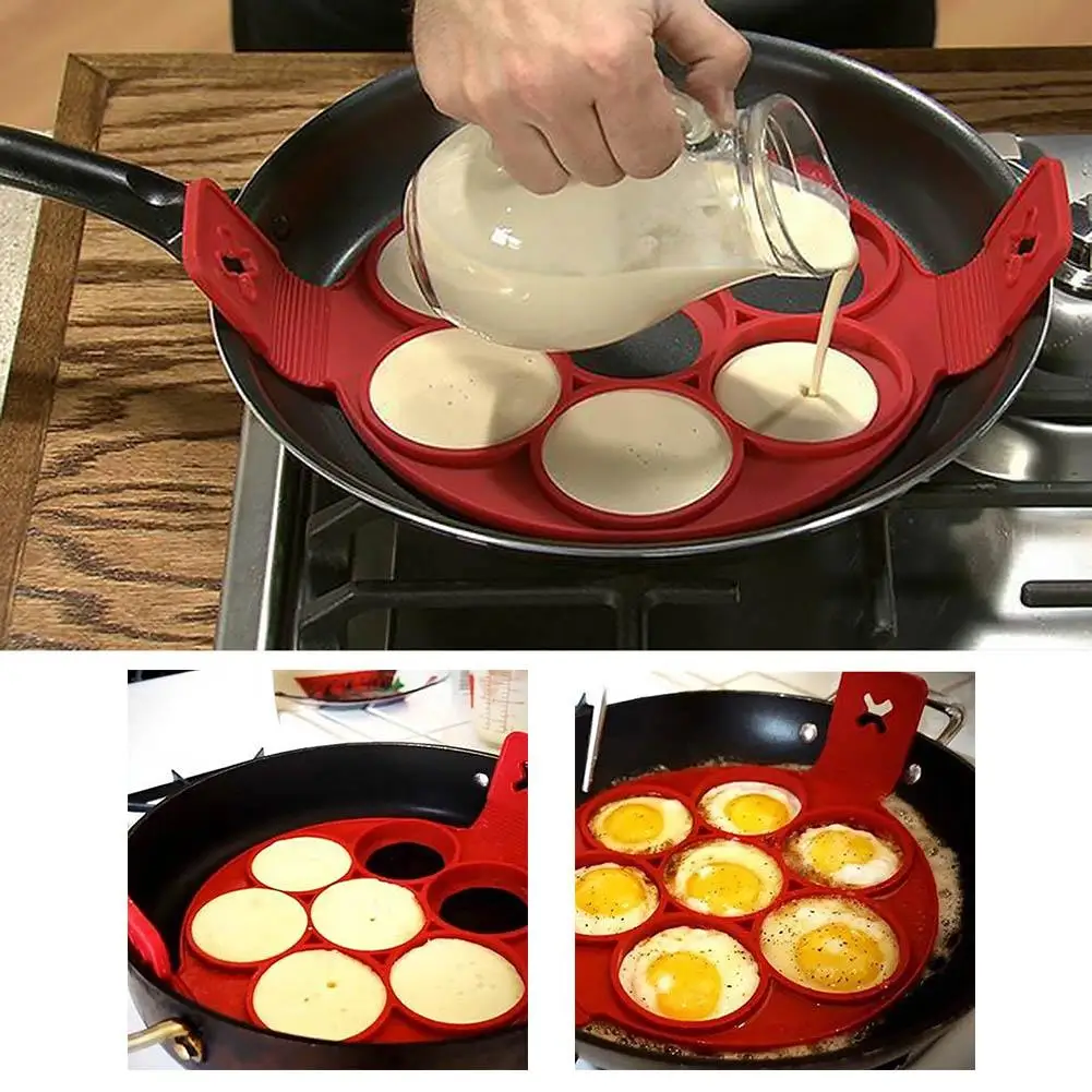 

Eggs Cooking Pancake Silicon Mold Circular Fried Forms Fantastic Non Stick Flippin Pancake Maker Perfect Eggs Shape Tools