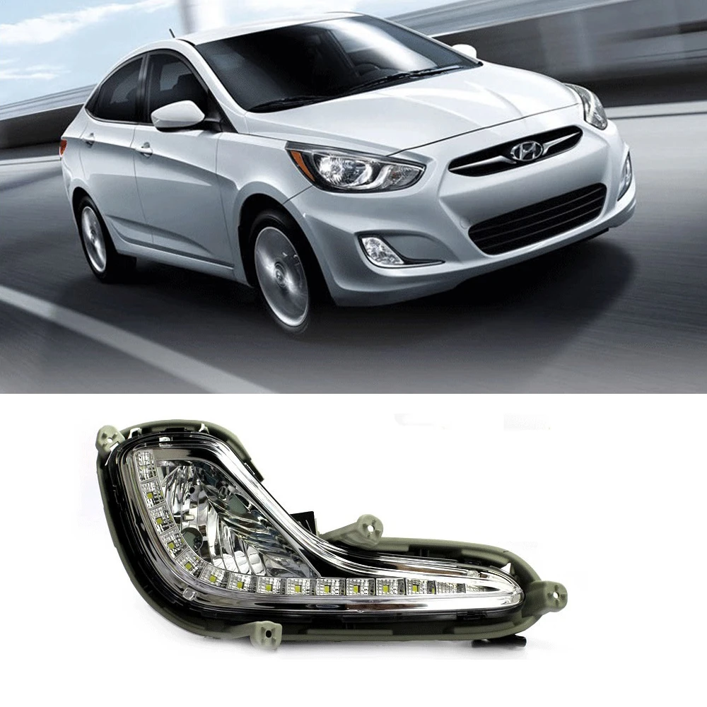 12V Car DRL Kit for Hyundai accent 2012 2013 LED daytime running light