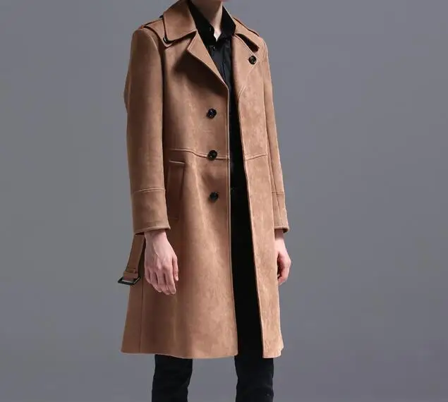 S-6XL, хит, Весенняя Мужская Новая модная удлиненная однобортная куртка-ветровка на заказ