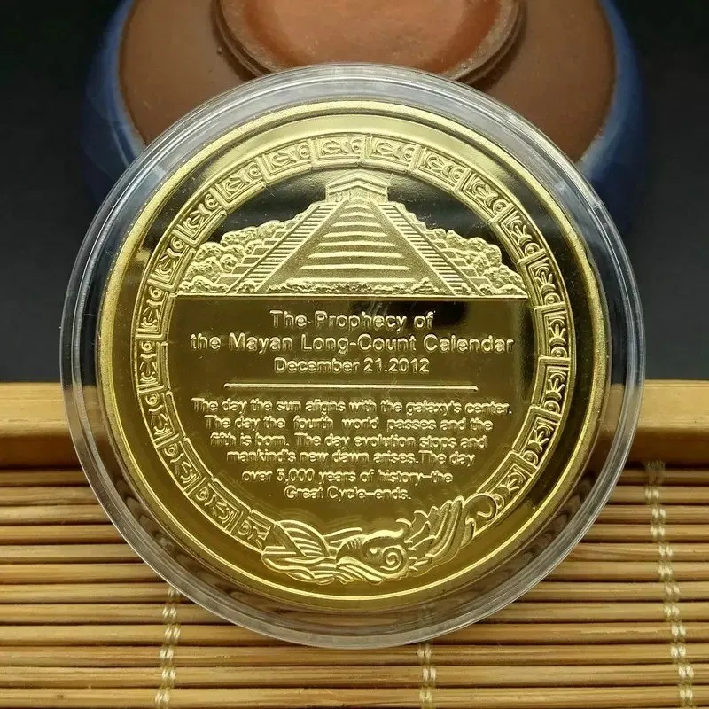Майя мемораальная монета пирамиды монеты американских монет мексиканские Aztec