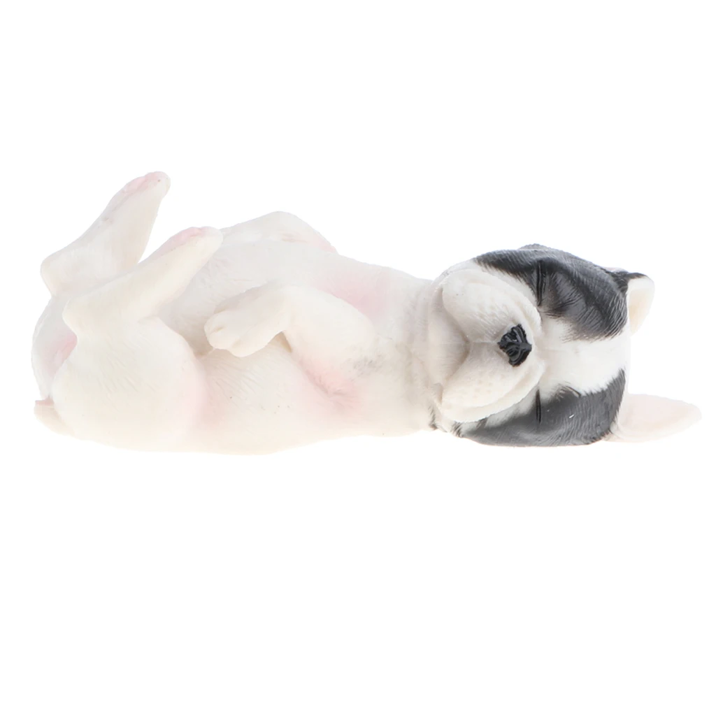 Plastic Realistic Forest Ocean Animals - Sleeping French Bulldog Dog Puppy Action Figure Pet Eduactional Toys Collectibles #C