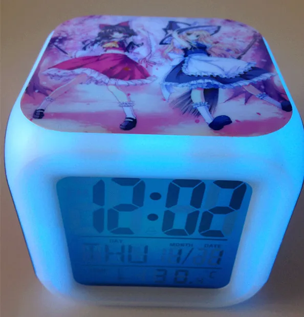 

Japan Anime Touhou Project Seven Color Change Glowing Alarm Clock