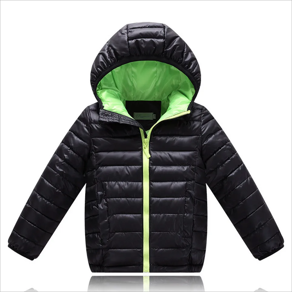 2017 Autumn Winter Boys Coat Hooded Solid Cotton padded Jacket Children