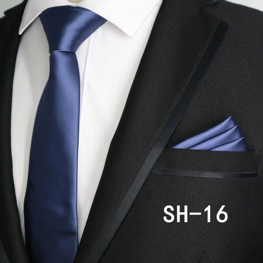 21 цвет 7 см обтягивающие мужские полиэфирные шелковые галстуки Карманный квадратный набор однотонный узкий галстук наборы с платком Мужская Свадебная деловая вечеринка