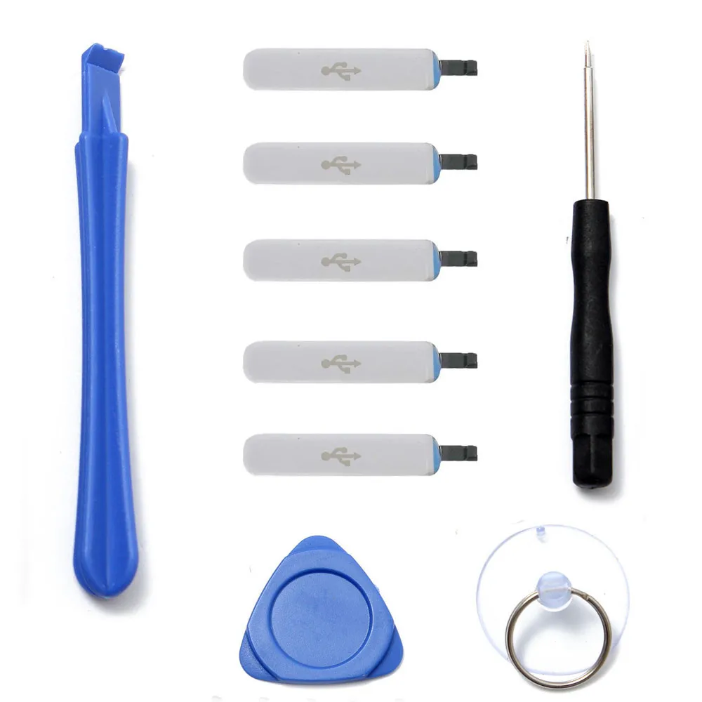 

5PC Dust Plug Samsung Micro USB Waterproof Charging Port Cover For Samsung Galaxy S5 I9600 Replacement Usb Port Cover Flap+Tool