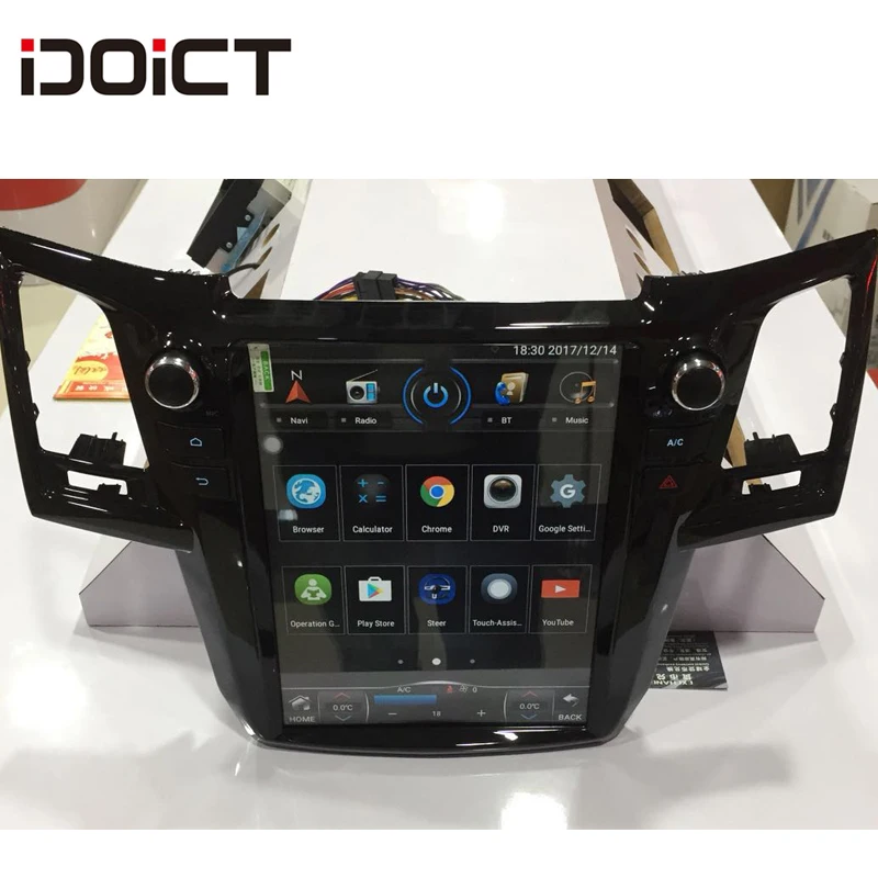 IDOICT TESLA Android 6,0 2G+ 32G Автомобильный dvd-плеер gps навигация Мультимедиа для Toyota Fortuner радио 2007