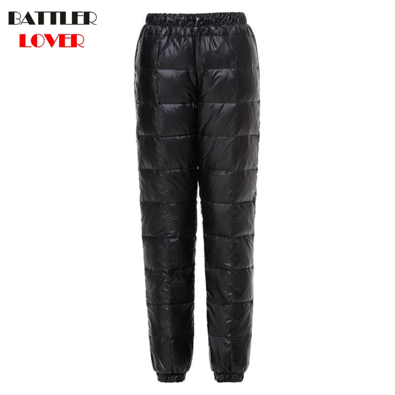 2018 Winter Warm Duck Down Pants Women Outwear With Elastic Waist Outside Working Wear Clothes Trousers Womens Mujer Down Pant