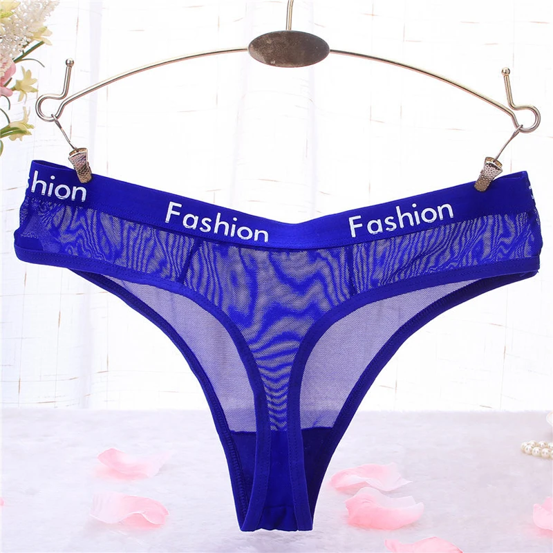 3 pcs/Pack! Sexy Mesh Transparent G-String Panties Low Waist Briefs for Women M L Thong String Fashion Underwear
