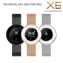 Смарт-браслет Microwear X6 для женщин, измеритель пульса, шагомер, IP68, водонепроницаемый, для измерения артериального давления, длительного ожидания, Bluetooth, браслет