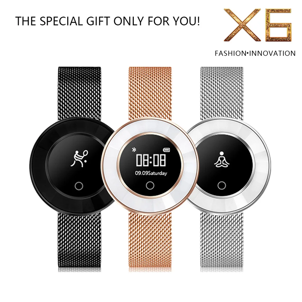 

Microwear X6 Smart Band women Heart rate Pedometer IP68 Waterproof Blood Pressure Long standby Bluetooth Wristband Bracelet