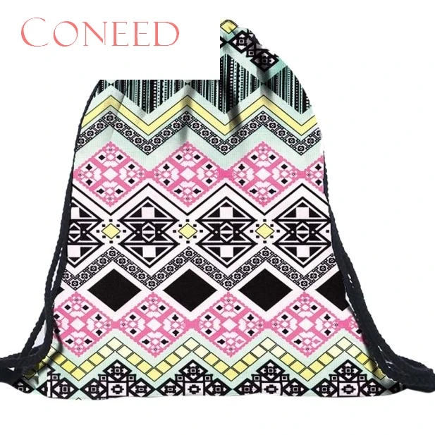 

CONEED School Bags Charming Nice Best Gift Fashion Unisex Emoji s 3D Printing bags Drawstring drop ship Oct16