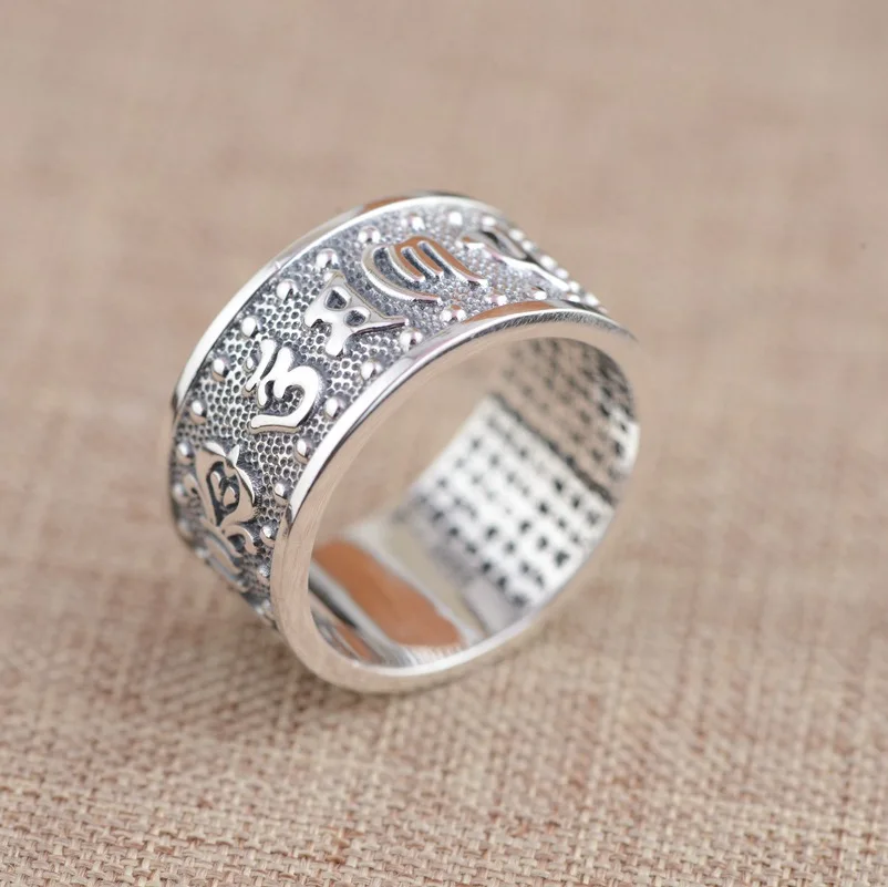 Thai silver ring wholesale S999 sterling silver ring antique crafts