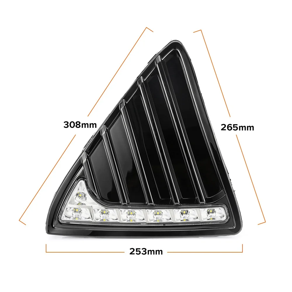 2x для Ford Focus 3 MK3 2012 2013 DRL Габаритные огни 12В светодиодный дневной свет Противотуманные лампы из водонепроницаемого материала с затемнением стиль реле