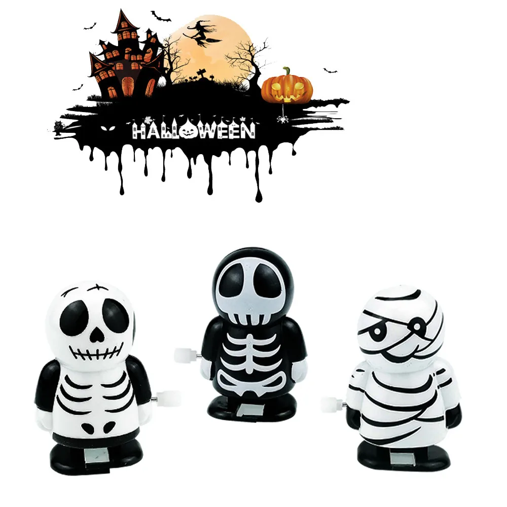 1 Pc New Arrival Halloween Clockwork Gift Wind Up Bounce Toy Props Toy Jumping Ghost Monster