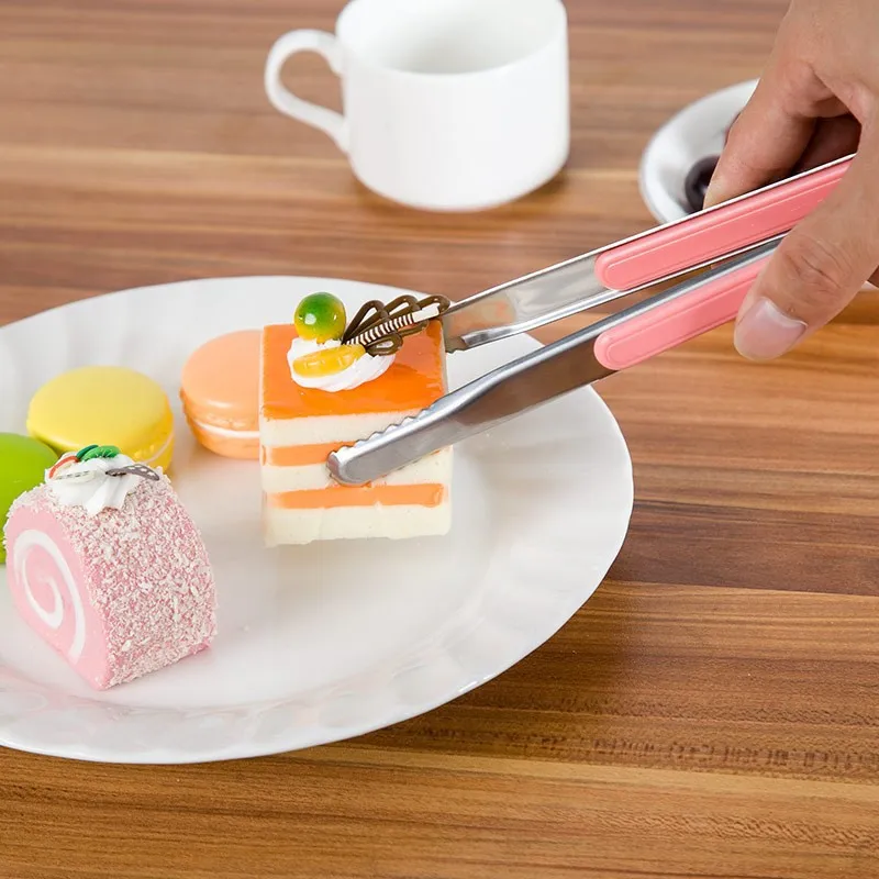 desear Korea BBQ Cooking Salad Serving Food Tong Clip, Kitchen Parts