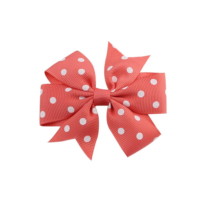 Polka Dot Grosgrain Ribbon Bows with Alligator Clip Kids Girls Colourful Bow Tie Hairpins Headwear Hair Accessorises (16)