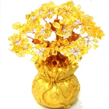 Натуральное Хрустальное Счастливое дерево, счастливое дерево фэн шуй как талисман, приносят богатство и сокровище Дерево счастья