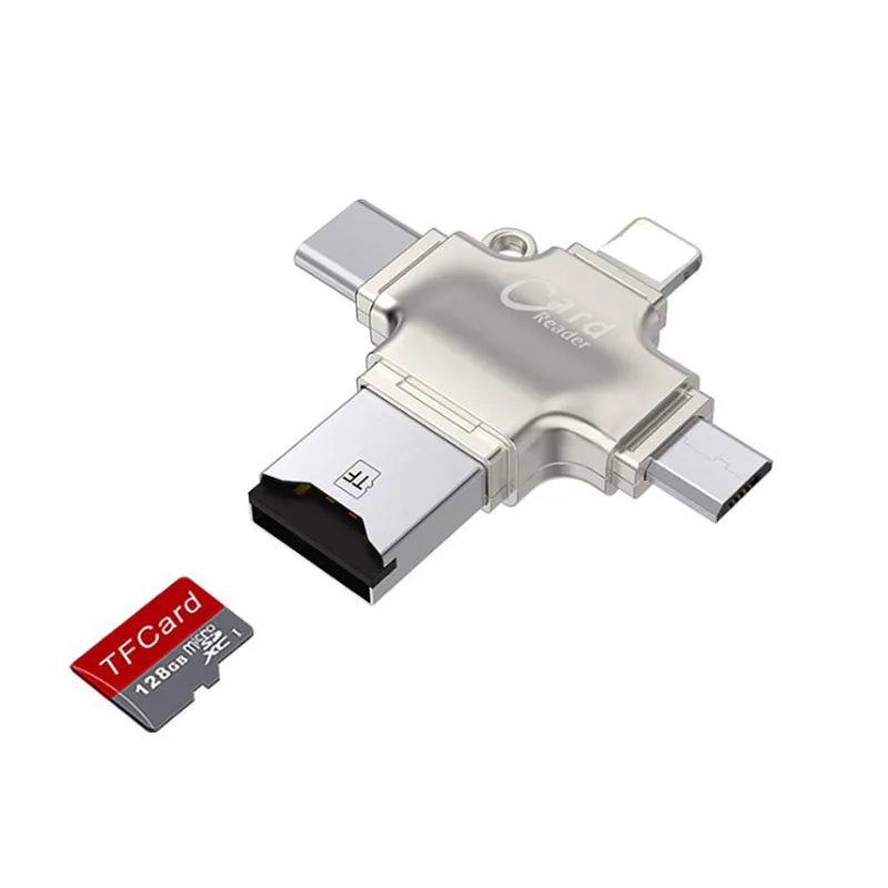 Тип c Micro USB Micro SD TF кардридер флеш-накопитель для iPad для iphone X 8 PLUS 5 6 6 S 7 Plus Android OTG телефон и для Macbook