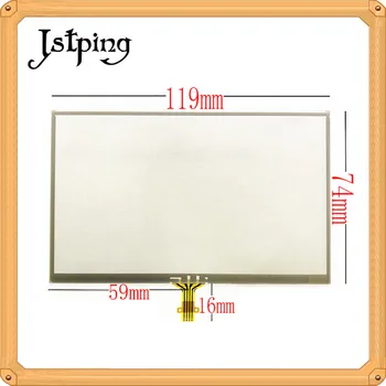 

Jstping 5 inch four wire touch screen AT050TN34 119mm*74mm 119*74mm digitizer External sensor screen panel glass