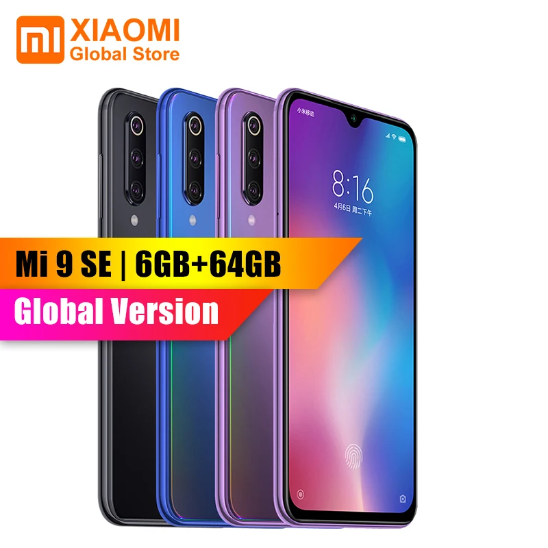 

Global Version Xiaomi Mi 9 Mi9 SE 6GB 64GB Snapdragon 712 AMOLED Pocket Size Big Picture 48MP AI Triple Camera Smartphone