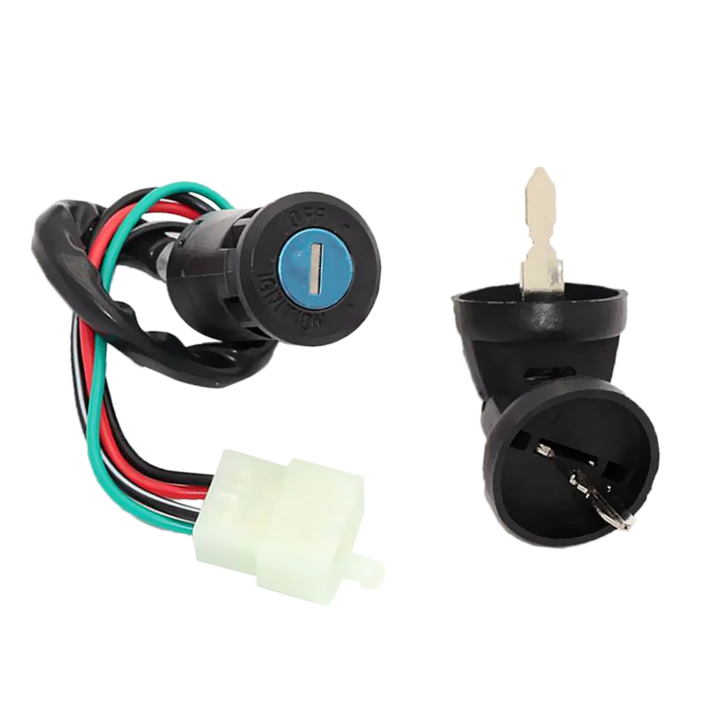 ATV ignition switch,4 wires 4 pins female plug on body ATV, Sideby
