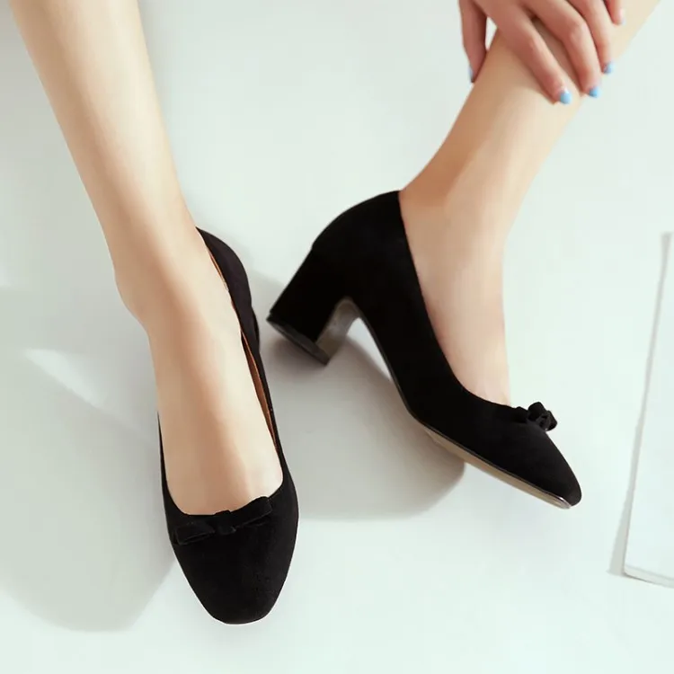 

Big Size 11 12 ladies high heels women shoes woman pumps A woman with thick heels and a wide range of single shoes