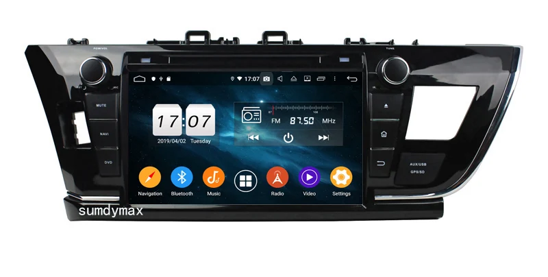 Top 9" two din android 9.0 car radio gps for toyota corolla left driving 2014 2015 2016 with gps navigation built in wifi audio 5