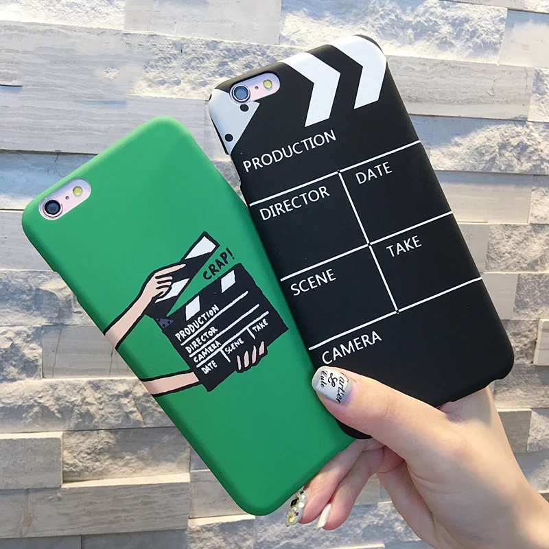 

LOVECOM Cool Movie Pallets Phone Case For iPhone XR XS Max XS 6 6S 7 8 Plus X Black & Green Matte Hard PC Phone Back Cover Coque