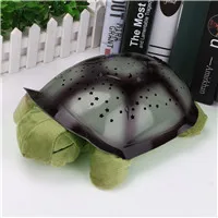 Night Lamp USB Powered Plush Bedroom Nightlight Coquimbo Sleeping Turtle Nursery Night Light With Baby Music Projector Star - Испускаемый цвет: Красный