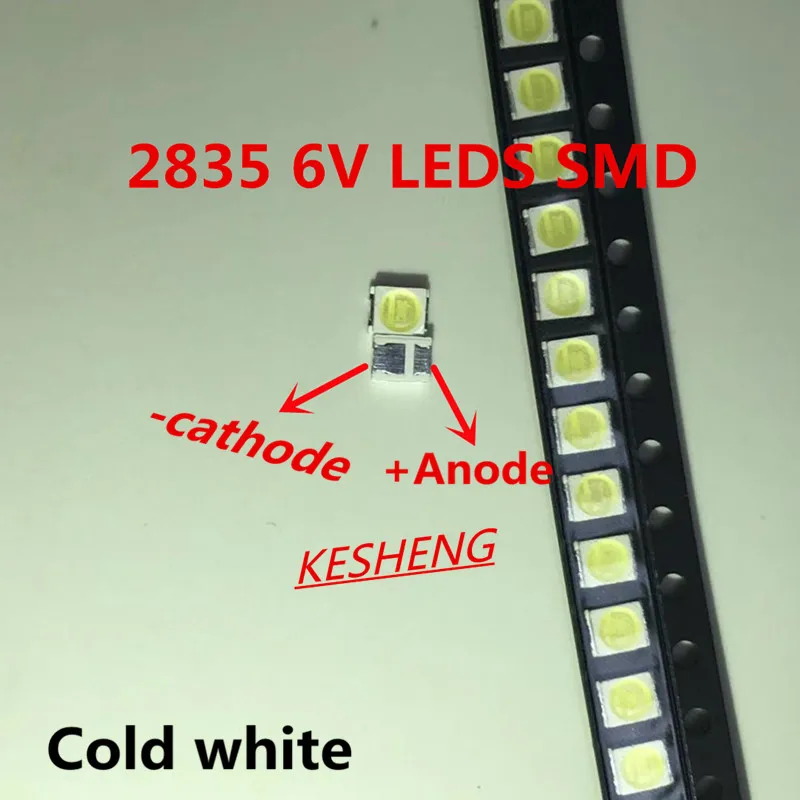 100pz/lotto Jufei 3528 SMD светодиодный 2835 6 V bianco Freddo 96LM на La tv lcd Retroilluminazione Applicazione