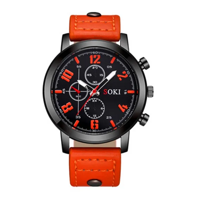 SOKI Men Watches 2018 Luxury Brand Leather Quartz Watch Fashion Sport Men's Wris SOKI Men Watches 2018 Luxury Brand Leather Quartz Watch Fashion Sport Men's Wris