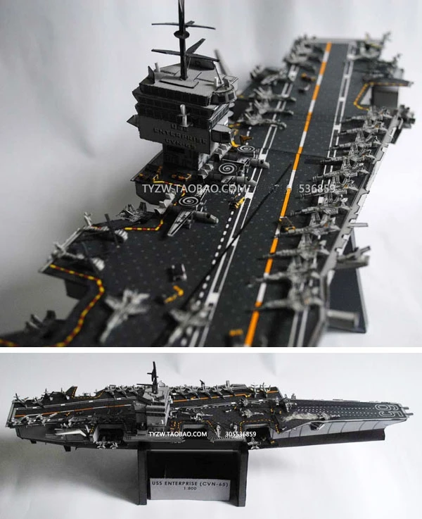 DIY Бумажная модель предприятия авианосец трехмерная Военная игрушечная Бумажная модель
