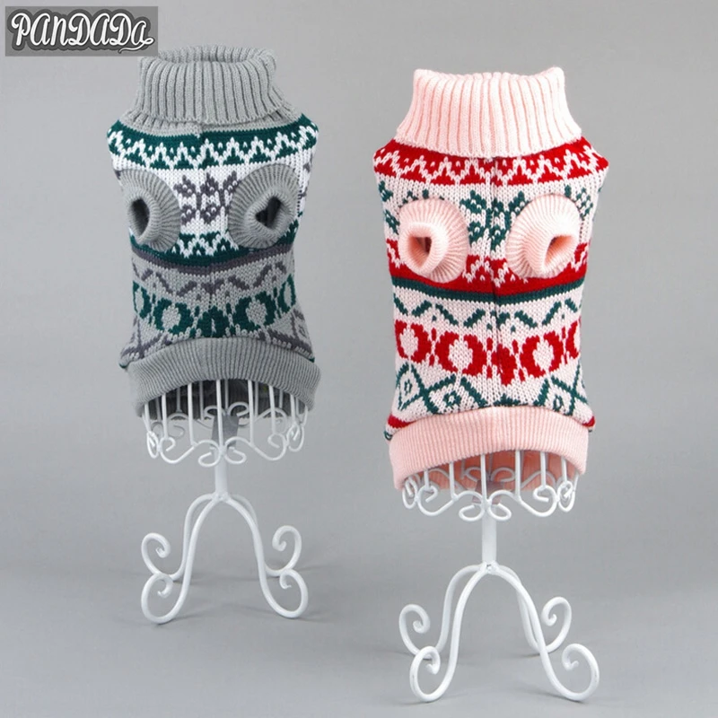 Костюм Щенка свитер для собаки вязаная одежда Снежинка одежда для кошечек одежда джемпер