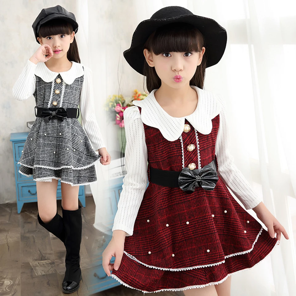 

Baby Girl Dress 2018 New Casual Autumn Baby Clothes Long Sleeve Dot Pattern Dress Baby Girl Clothes For Girls 3T 4 6 8 10 Yrs