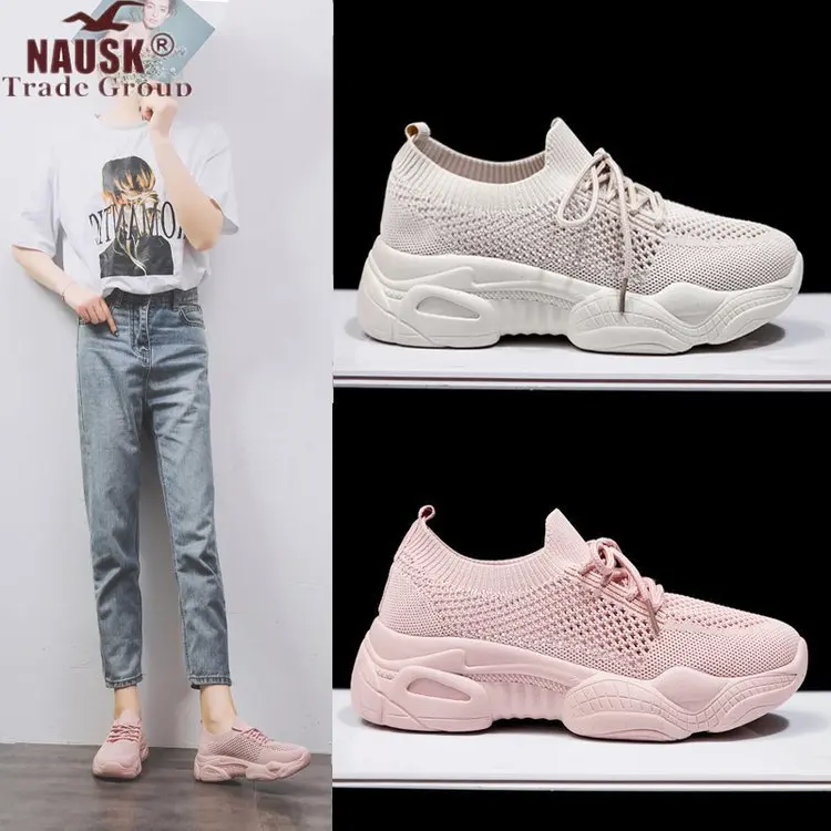 

NAUSK Chunky Sneakers Platform 2019 Casual Dad Shoes White Dames Sneakers Women Shoes Trainers Basket Chaussure Femme