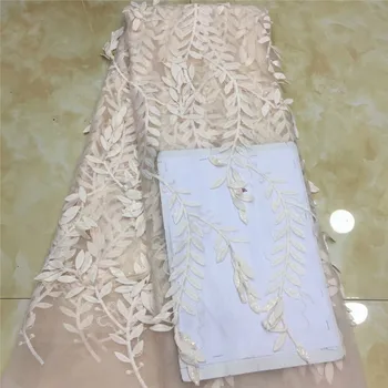 

African Lace Fabric 2019 High Quality Lace Bridal Lace Fabric With sequins Nigerian Tulle Mesh Lace Fabrics for wedding x83-10