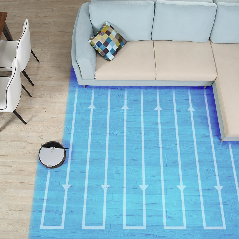 ILIFE V8s Robot Vacuum Cleaner Sweep&Wet Mop Navigation Planned Cleaning 0.75L Dustbin Water Tank Adjustable Schedule Household