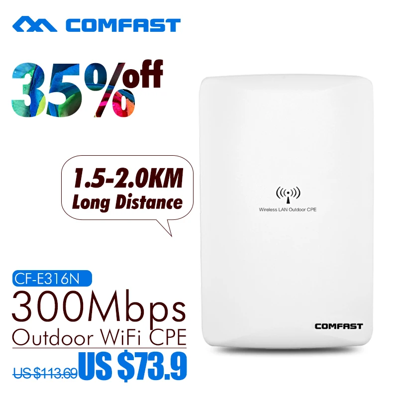 

COMFAST 300Mbps wireless outdoor CPE ATHEROS AR9531 chipset wi-fi access point/ wifi repeater / signal amplifier/network bridge
