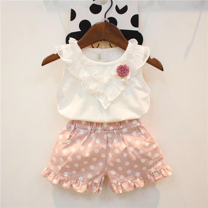 

Girls Summer Casual Clothes Set Children Short Sleeve Cartoon T-shirt + Short Pants Sport Suits Girl Clothing Sets for Kids 8