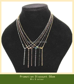 

6mix colours 50cm stainless steel floating locket chain fit glass floating locket