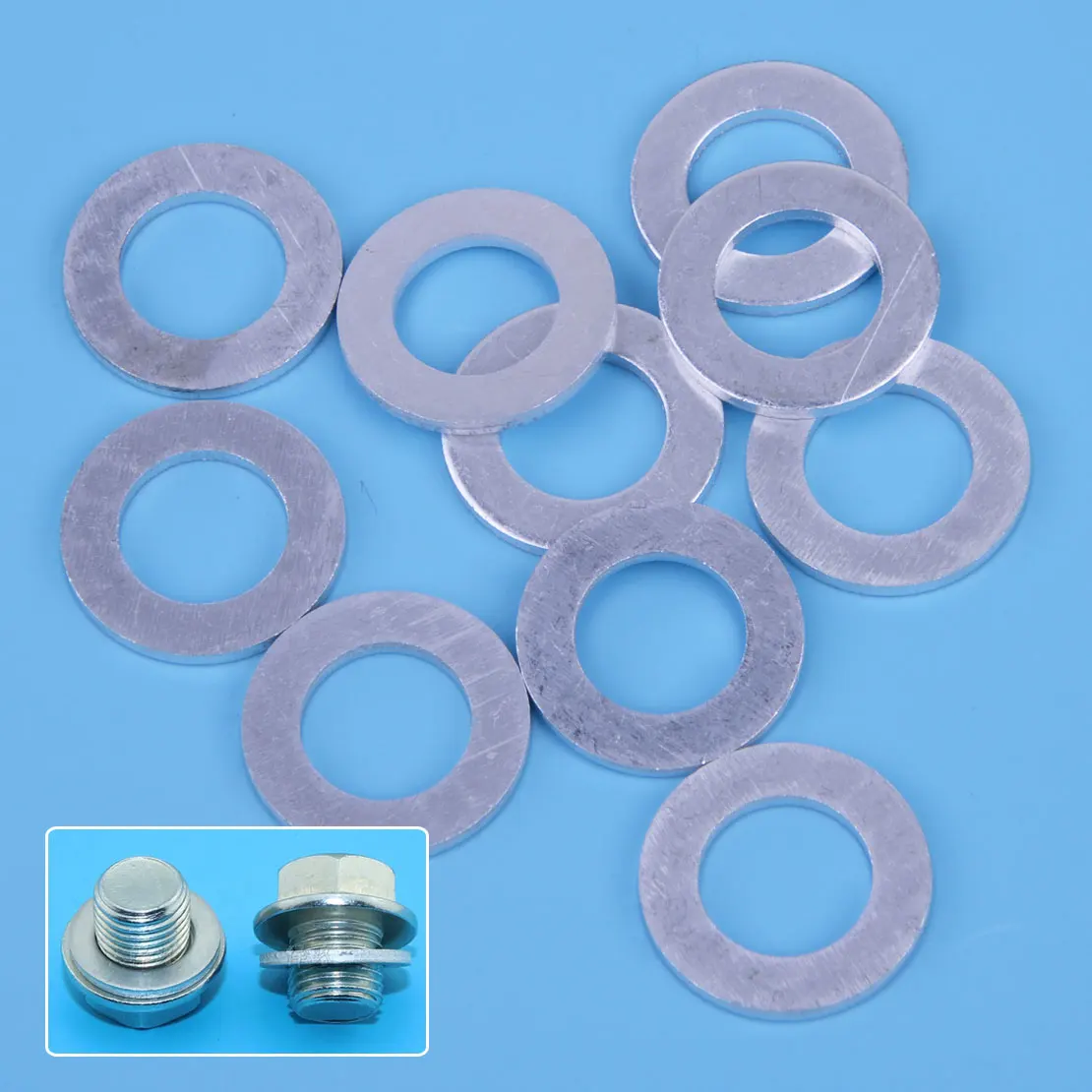 10Pcs Oil Drain Plug Crush Washer Gaskets Fit For Honda Acura 94109-14000 14mm